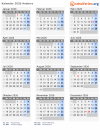 Kalender 2026 mit Ferien und Feiertagen Andorra