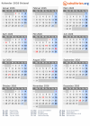 Kalender 2026 mit Ferien und Feiertagen Brüssel