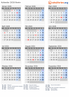 Kalender 2026 mit Ferien und Feiertagen Benin