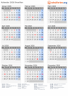 Kalender 2026 mit Ferien und Feiertagen Brasilien
