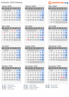 Kalender 2026 mit Ferien und Feiertagen Esbjerg