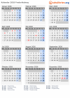 Kalender 2026 mit Ferien und Feiertagen Frederiksberg