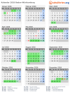 Kalender 2026 mit Ferien und Feiertagen Baden-Württemberg