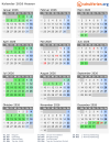 Kalender 2026 mit Ferien und Feiertagen Hessen