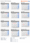 Kalender 2026 mit Ferien und Feiertagen El Salvador
