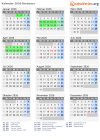 Kalender 2026 mit Ferien und Feiertagen Bordeaux