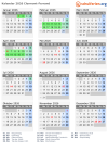 Kalender 2026 mit Ferien und Feiertagen Clermont-Ferrand
