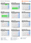 Kalender 2026 mit Ferien und Feiertagen Nantes