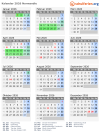Kalender 2026 mit Ferien und Feiertagen Normandie