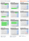 Kalender 2026 mit Ferien und Feiertagen Overijssel
