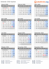 Kalender 2026 mit Ferien und Feiertagen Apulien
