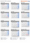 Kalender 2026 mit Ferien und Feiertagen Lombardei