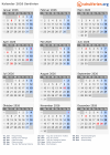 Kalender 2026 mit Ferien und Feiertagen Sardinien