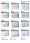 Kalender 2026 mit Ferien und Feiertagen Japan