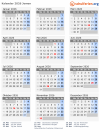 Kalender 2026 mit Ferien und Feiertagen Jemen