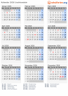 Kalender 2026 mit Ferien und Feiertagen Liechtenstein
