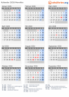 Kalender 2026 mit Ferien und Feiertagen Marokko