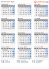 Kalender 2026 mit Ferien und Feiertagen Niger