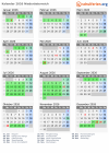 Kalender 2026 mit Ferien und Feiertagen Niederösterreich