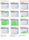 Kalender 2026 mit Ferien und Feiertagen Lublin