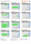 Kalender 2026 mit Ferien und Feiertagen Sachsen