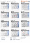 Kalender 2026 mit Ferien und Feiertagen Appenzell Innerrhoden