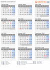 Kalender 2026 mit Ferien und Feiertagen Glarus