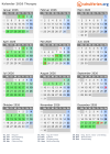 Kalender 2026 mit Ferien und Feiertagen Thurgau
