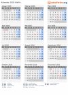 Kalender 2026 mit Ferien und Feiertagen Wallis