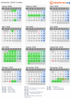 Kalender 2026 mit Ferien und Feiertagen Crudim