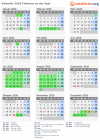 Kalender 2026 mit Ferien und Feiertagen Falkenau an der Eger