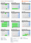 Kalender 2026 mit Ferien und Feiertagen Friedeck-Mistek