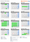 Kalender 2026 mit Ferien und Feiertagen Kladen