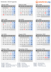 Kalender 2026 mit Ferien und Feiertagen Uganda