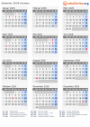 Kalender 2026 mit Ferien und Feiertagen Ukraine