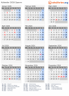 Kalender 2026 mit Ferien und Feiertagen Zypern