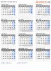 Kalender 2027 mit Ferien und Feiertagen Andorra