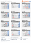 Kalender 2027 mit Ferien und Feiertagen Argentinien