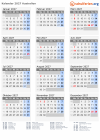 Kalender 2027 mit Ferien und Feiertagen Australien