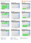 Kalender 2027 mit Ferien und Feiertagen Victoria