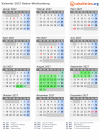 Kalender 2027 mit Ferien und Feiertagen Baden-Württemberg