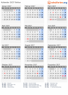 Kalender 2027 mit Ferien und Feiertagen Belize