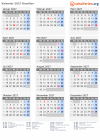 Kalender 2027 mit Ferien und Feiertagen Brasilien