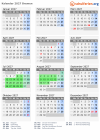 Kalender 2027 mit Ferien und Feiertagen Bremen