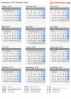 Kalender 2027 mit Ferien und Feiertagen Burkina Faso