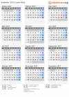 Kalender 2027 mit Ferien und Feiertagen Costa Rica