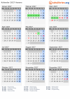 Kalender 2027 mit Ferien und Feiertagen Assens