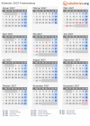 Kalender 2027 mit Ferien und Feiertagen Fredensborg