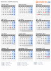 Kalender 2027 mit Ferien und Feiertagen Holstebro