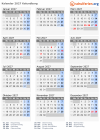 Kalender 2027 mit Ferien und Feiertagen Kalundborg